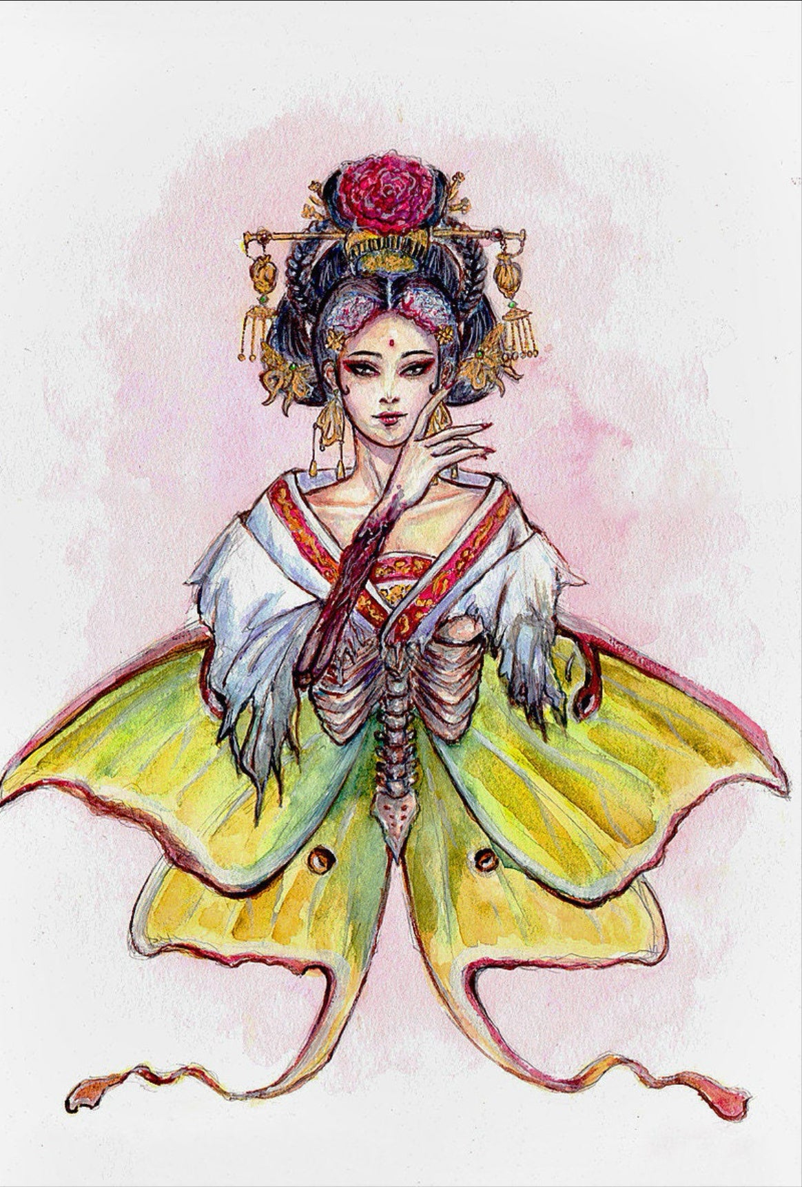 月神蛾 (luna moth) Art Print